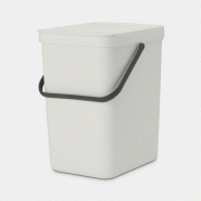 Poubelle Brabantia Sort &amp; Go - 25 litres - Light Grey - Multi-talent - Volume M (25 L)