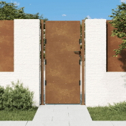 Vidaxl portail de jardin 105x205 cm acier corten 153207