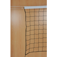 Filet volley entraînement 3mm noir - long 9m50 - Maille Simple 100mm - Bande polyester supérieur - Ref. V5131