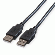 ROLINE Câble USB 2.0 Type A-A, noir, 1,8 m