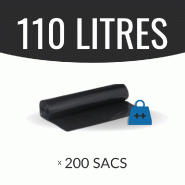 Sac conteneur - 110 l - noir - basse densité - colis de 200 sacs
