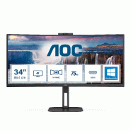 AOC V5 CU34V5CW/BK LED display 86,4 cm (34&quot;) 3440 x 1440 pixels Wide Quad HD Noir
