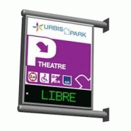 Caisson lumineux de signalisation bitextes 850-95t2-drapeau ou tritextes 850-95t3-drapeau