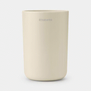 Porte brosse à dents Brabantia ReNew - avec séparateur - Soft Beige - Grande taille pour plusieurs brosses à dents et un tube de dentifrice - Idéal pour brosses à dents électriques