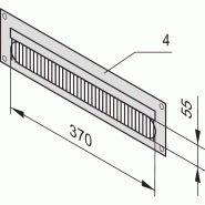 SCHROFF Chemin de câble pour Novastar et Eurorack, RAL 7035, vissé, 4 U