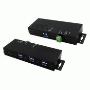 EXSYS EX-1517HMVS Hub métallique géré USB 3.2 Gen1 à 7 ports, protection de surtension 15KV ESD