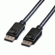 ROLINE Câble DisplayPort v1.2, TPE, DP M - DP M, noir, 1 m