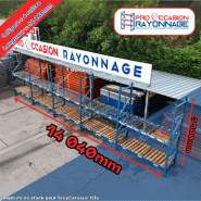 Lot de rayonnage industriel - Hauteur 3 500mm, Longueur 14 040mm, Profondeur 1 000mm - Provost Propal