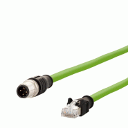 METZ CONNECT Câble Ethernet industriel M12-RJ45, codage D, 10 m