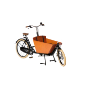 Biporteur court Bakfiets Confort - Fourche et cadre en acier, 2 enfants ou 80 kg de marchandises