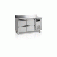 Desserte réfrigérée adossée TEFCOLD 4 tiroirs GN1/1 inox AISI304 - volume 272L - groupe logé tropicalisé