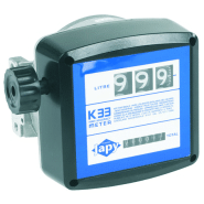 Débitmètre mécanique 4 chiffres compteur pour pompe de transfert de fluide  Diesel, Huile Eau Adblue 20-120l/min, 1