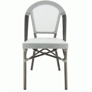 Ligne chr- chaise en aluminium aspect bambou biarritz
