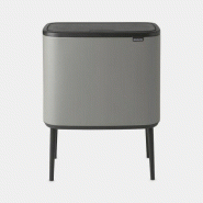 Poubelle Bo Touch Bin - 3 x 11 litres - Mineral Concrete Grey - Brabantia UGS127229