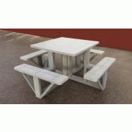 Table de pique-nique plazza / plastique-composite / 188 x 188 x 81 cm / livrée démontée