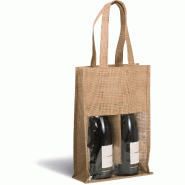 Sac porte-bouteilles en jute -  Réf: KI0268