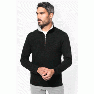 Trucker &gt; sweat-shirt piqué col zippé homme -  Réf: K206