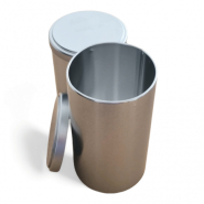 Boîte métal cylindrique argentée diam. 90 mm x Hauteur 160 mm - BE000008