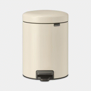 Poubelle à pédale newIcon Brabantia - 5 litres - Soft Beige - XS - Couvercle soft-close - Base antidérapante