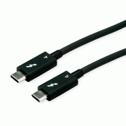 ROLINE Câble Thunderbolt™ 4 USB type C, M/M, 40Gbit/s, 100W, passif, noir, 0,5 m