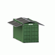 Cadre container photovoltaïque 4,3 kWc - location avec coffret onduleur ou stockage 15 kWh