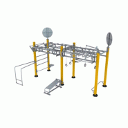 Station Cross Training - HER-01 avec banc, roues suspendues, échelles et barres parallèles