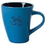 Mug modèle curve - 22 cl en céramique - Bleu, vert et blanc - Personnalisable avec marquage tampographique