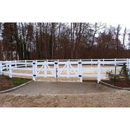 Clôture pvc pour chevaux - horse stop - artbois-kentucky, 1 vantail, 300 cm