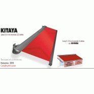 Store banne semi-coffre KITAYA - motorisation SOMFY - pour terrasse et balcon