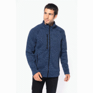 Veste zippée chinée homme -  Réf: K9106