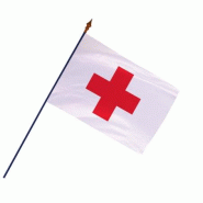 Drapeau Croix Rouge avec hampe (officiel)