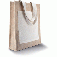 Sac shopping toile de jute -  Réf: KI0221