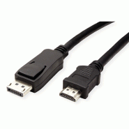 VALUE Câble DisplayPort DP - HDTV, M/M, noir, 1,5 m