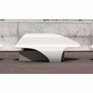 Banc en béton Gaviotas - Assise en béton UHPC et base en béton Petra 1 - 200 x 85 x 91 cm