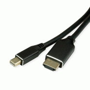 Bachmann mini displayport vers hdmi 1,5m s.1 mini dp s.2 hdmi, mesure p.Ph.3mh05vv-f 5g2,5 cee3x16a lan