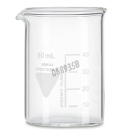 Bécher gradué 50 ml en verre borosilicaté forme basse - 068935B
