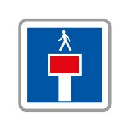 Panneau de signalisation indication: Impasse uniquement accessible par les piétons - C13c