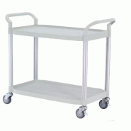 Chariot polyvalent gris clair -2 plateaux - 1100 x 520 x h950 mm - 65001hs808le3