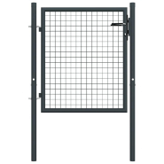 Vidaxl portail en maille de jardin acier galvanisé 100 x 125 cm gris 145771