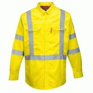 Portwest FR95 Chemise haute visibilité Bizflame 88/12 FR Jaune - Taille M