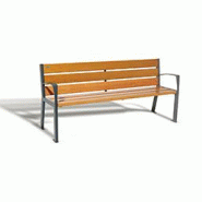 Banc bélombra avec assise et dossier en chêne épaisseur 36 mm - VAD COLLECTIVITES