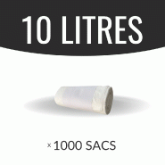 Sac poubelle - 10 l - blanc - haute densité - colis de 1000 sacs