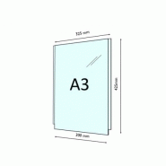 Cadre A4 d'affichage plexiglass présentation soignée des documents.