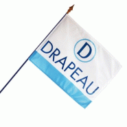 Drapeau personnalisé avec hampe officielle (Textile)