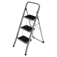 Échelle 6 marches en aluminium escabeau largeur de la marche 12 cm pliable  plateau à outil pieds antidérapants capacité de charge 150 kg noir  12_0001922 HELLOSHOP26 Pas Cher 