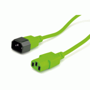 ROLINE Câble d'alimentation, IEC 320 C14 - C13, vert, 0,8 m