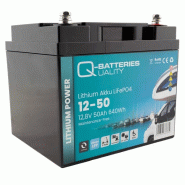 Batterie Lithium Q-Batteries Akku LifePO4 12-50 12,8V 50Ah