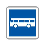 Panneau de signalisation indication: Arrêt d'autobus - C6