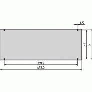 Face avant SCHROFF Inpac, 4 U, 2,5 mm, alu, anodisé, bords non traités