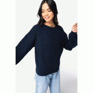 Pull écoresponsable en laine mérinos femme  -  Réf: NS920